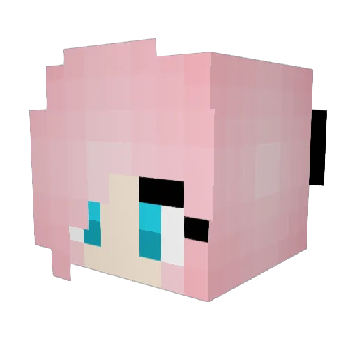 MyungSun Minecraft avatar head, 3D render