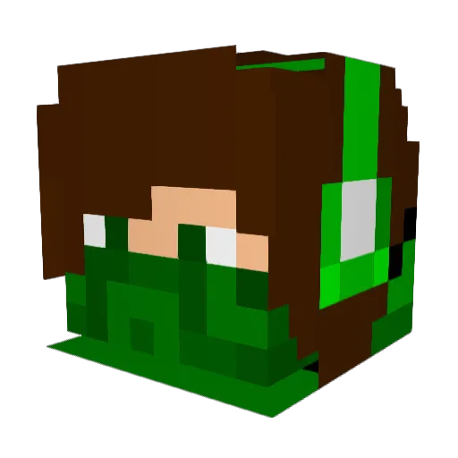 Myupeul Minecraft avatar head, 3D render