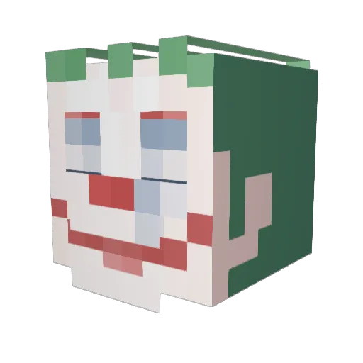 Myurie Minecraft avatar head, 3D render