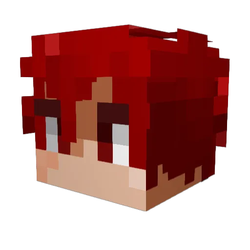 Myxinoss Minecraft avatar head, 3D render