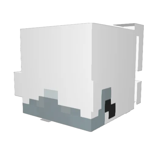 Myxosarcoma Minecraft avatar head, 3D render