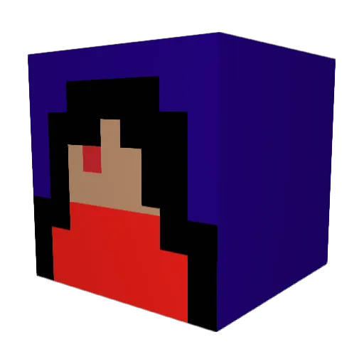 MyzRaa Minecraft avatar head, 3D render