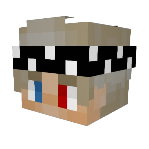 Myztik_ Minecraft avatar head, 3D render