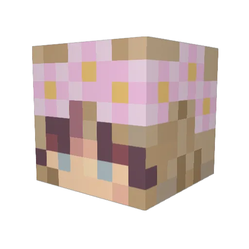MzBelle11 Minecraft avatar head, 3D render