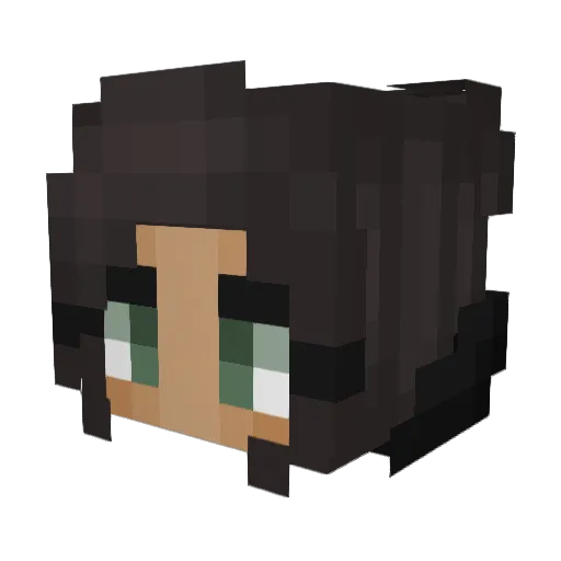 MzOreo Minecraft avatar head, 3D render