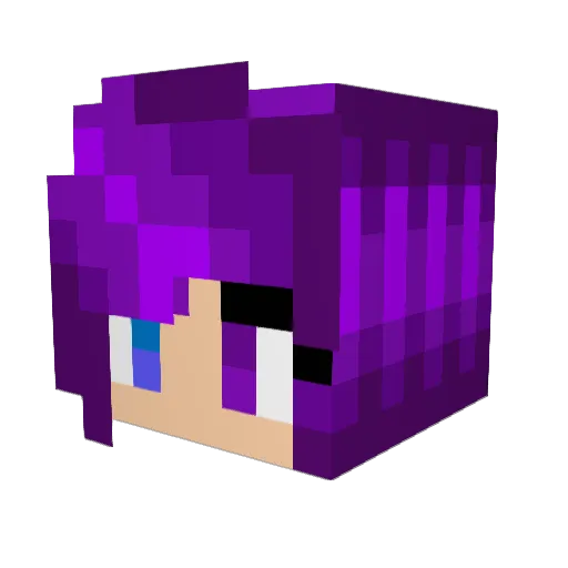 MzPurpleMist Minecraft avatar head, 3D render