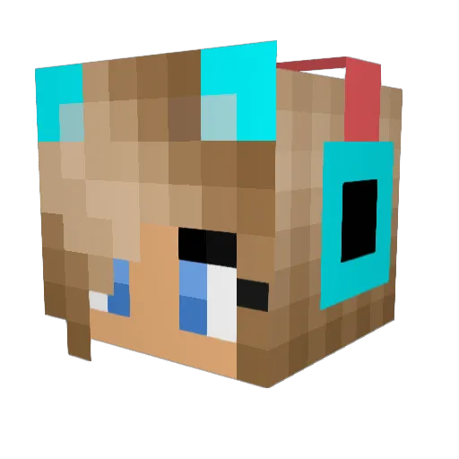MzSparkles Minecraft avatar head, 3D render