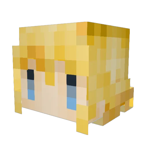 Mz_MoFeng Minecraft avatar head, 3D render
