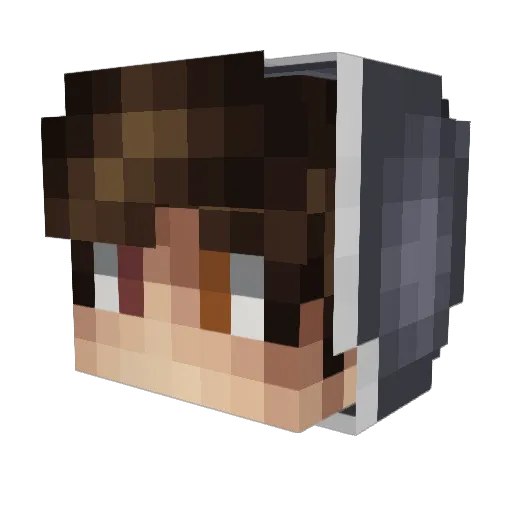 Mzbros Minecraft avatar head, 3D render