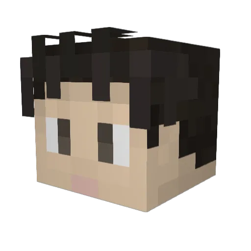 Mzhi Minecraft avatar head, 3D render