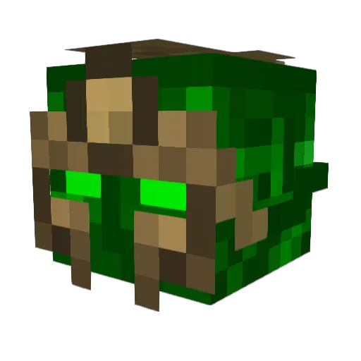 Mzknt Minecraft avatar head, 3D render