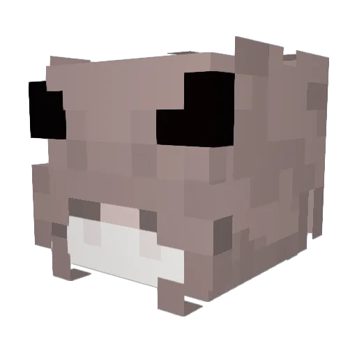 Mzloffik Minecraft avatar head, 3D render