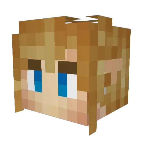 Mzp__ Minecraft avatar head, 3D render