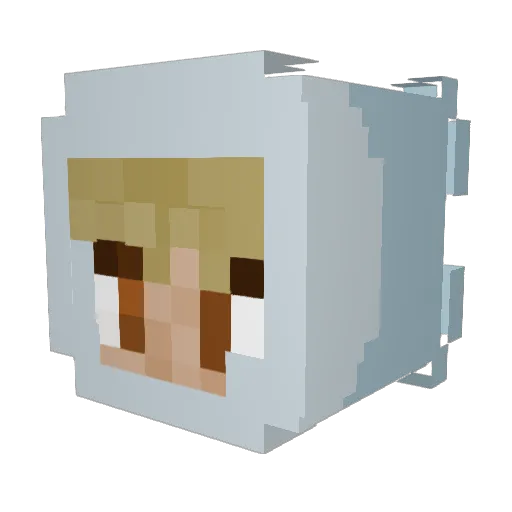 Mzpvps Minecraft avatar head, 3D render