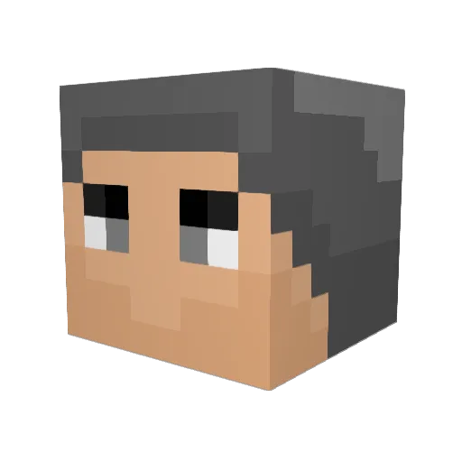 Mzrar Minecraft avatar head, 3D render