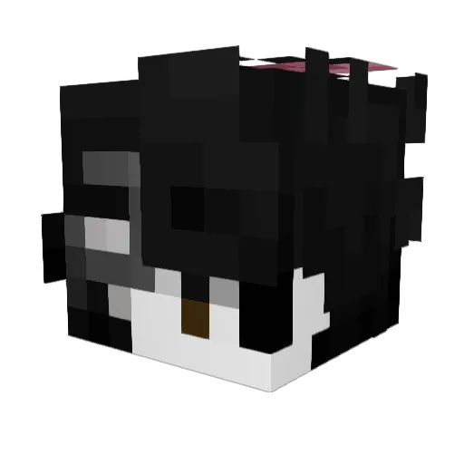 Mzru_ Minecraft avatar head, 3D render