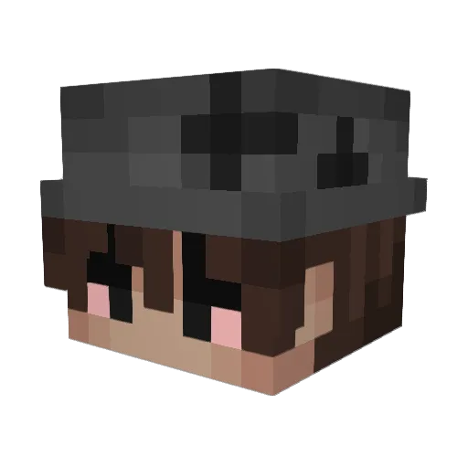 Mzscopher Minecraft avatar head, 3D render