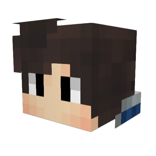 MztEsnIceKite Minecraft avatar head, 3D render