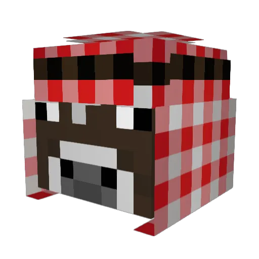 Mzvillaum Minecraft avatar head, 3D render