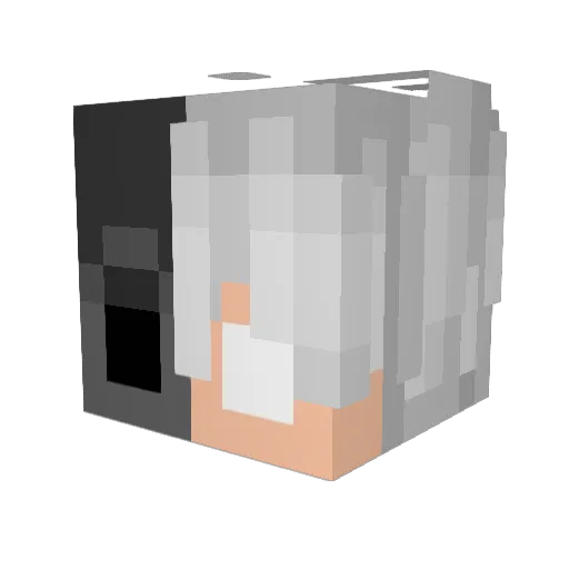 Mzwe Minecraft avatar head, 3D render