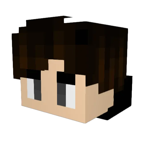 Mzxy Minecraft avatar head, 3D render