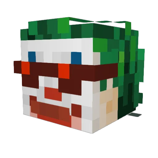 Mzziie Minecraft avatar head, 3D render