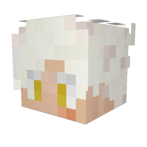 Mzzzr Minecraft avatar head, 3D render