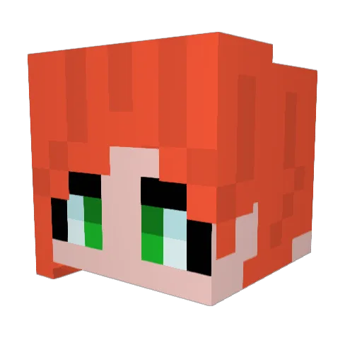 Mzzzzzzkay Minecraft avatar head, 3D render