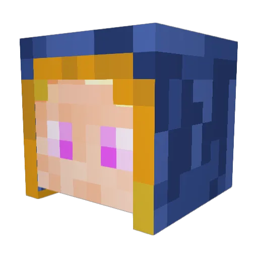 N00B_Master Minecraft avatar head, 3D render