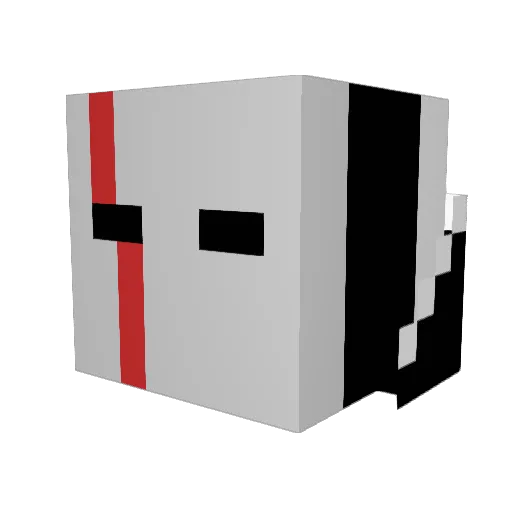 N00bskid Minecraft avatar head, 3D render