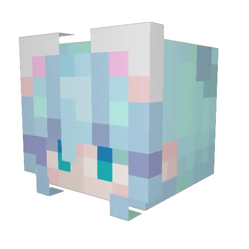 N0A0N Minecraft avatar head, 3D render