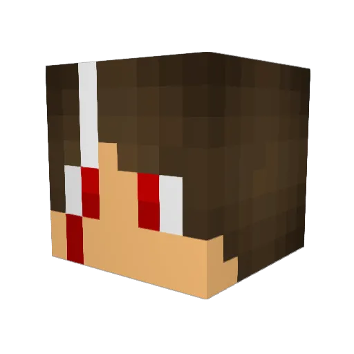 N0CKED Minecraft avatar head, 3D render