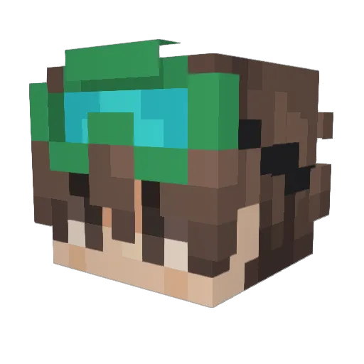 N0Con Minecraft avatar head, 3D render