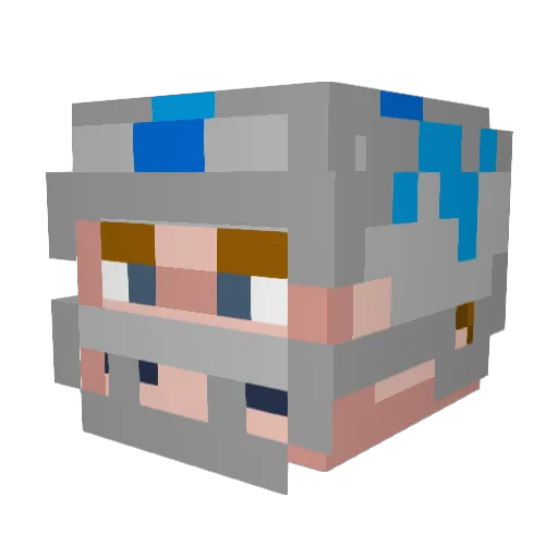 N0Holo Minecraft avatar head, 3D render