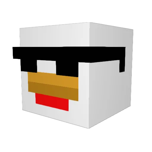 N0MadL0st Minecraft avatar head, 3D render