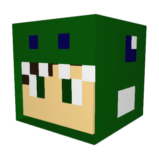 N0T0S Minecraft avatar head, 3D render