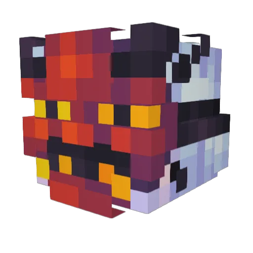 N0TFearless Minecraft avatar head, 3D render