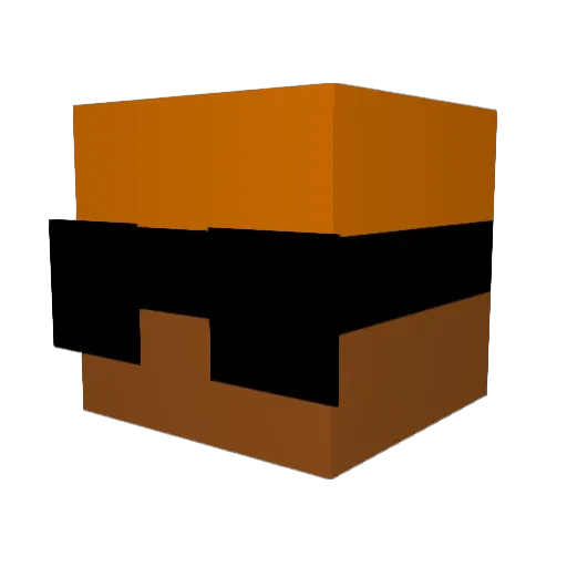N0V3R Minecraft avatar head, 3D render