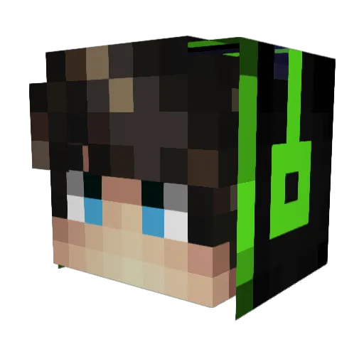 N0go Minecraft avatar head, 3D render