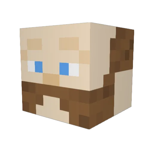 N0k3n Minecraft avatar head, 3D render
