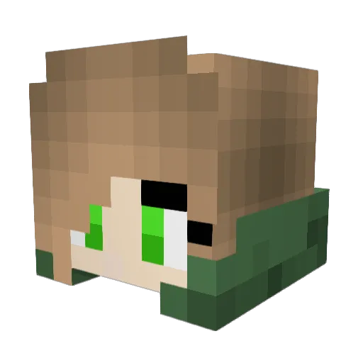 N0r4 Minecraft avatar head, 3D render