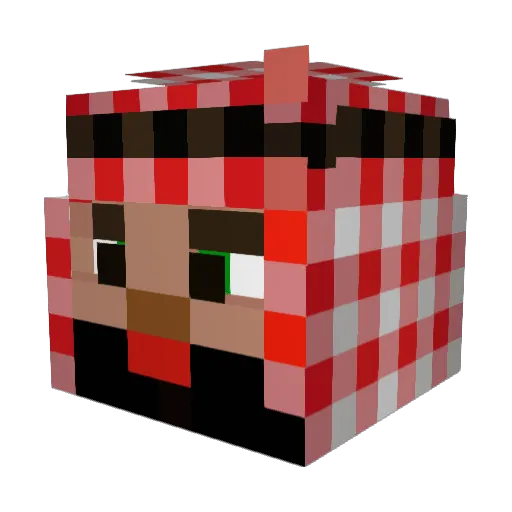 N0thing2cry Minecraft avatar head, 3D render