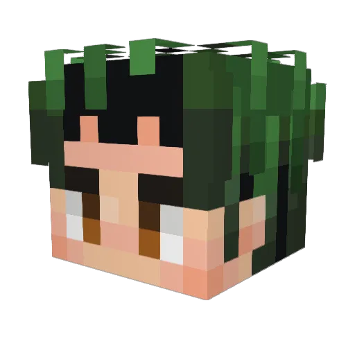 N0vox Minecraft avatar head, 3D render