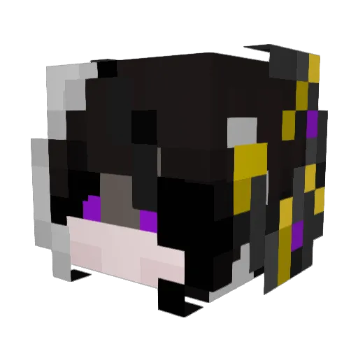 N0w0mi Minecraft avatar head, 3D render
