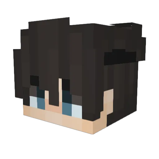 N1B0R Minecraft avatar head, 3D render
