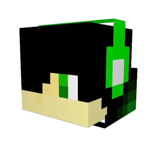 N1C0BOSS Minecraft avatar head, 3D render