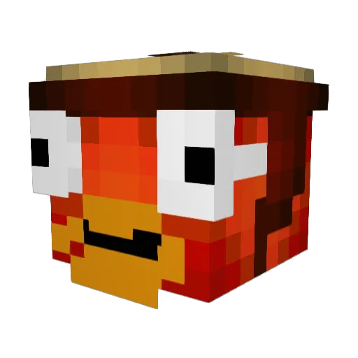 N1C0XD16 Minecraft avatar head, 3D render