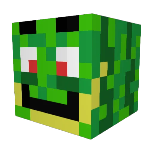 N1DO Minecraft avatar head, 3D render