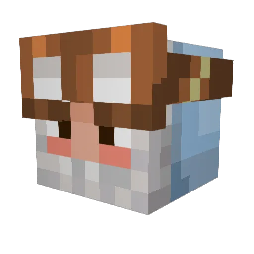 N1K0_K Minecraft avatar head, 3D render