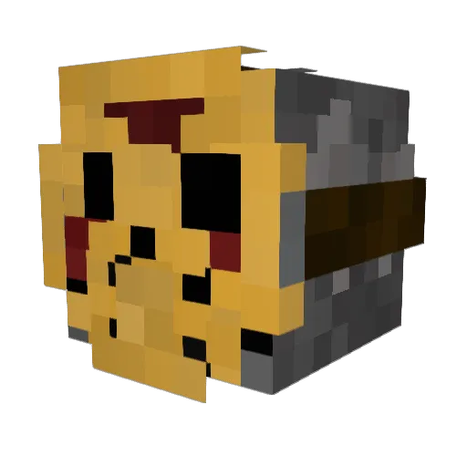 N1KI_11 Minecraft avatar head, 3D render